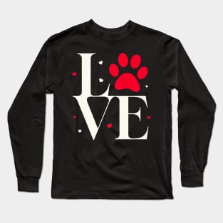 My Valentine Has Paws And A Tail Cute Pet Lover Design Premium Long Sleeve T-Shirt